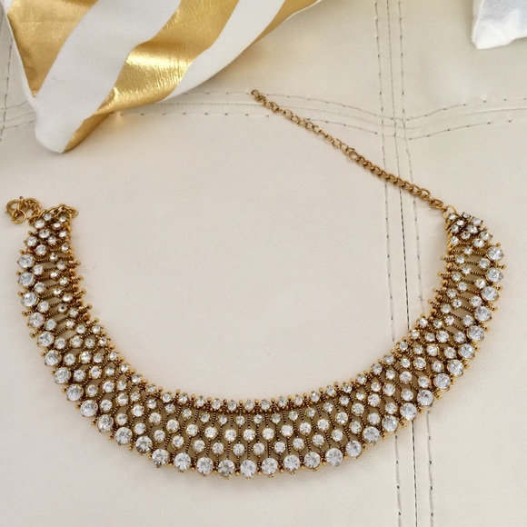 Statement Crystal Rhinestone Necklace - Picture 7 of 7